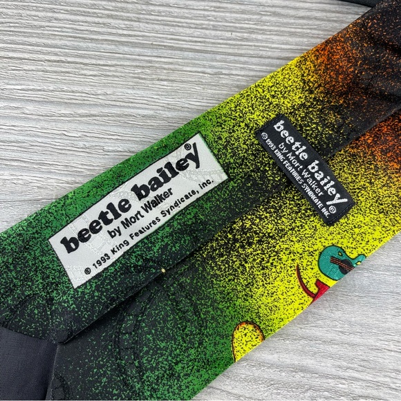 Beetle Bailey Cartoon Tie,By Mort Walker King Features Syndicate Necktie Vintage - Picture 14 of 16